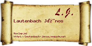 Lautenbach János névjegykártya