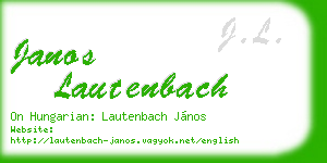 janos lautenbach business card